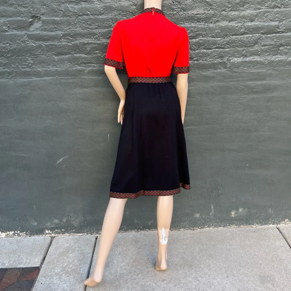 - Vintage Red Romper & Wrap Skirt Embroidered Edge Set! EUC!
